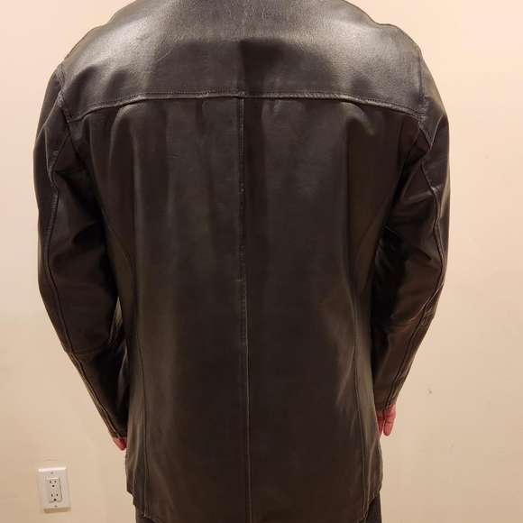 Italy Made Lightly Distressed Leather Jacket - Picture 3 of 9